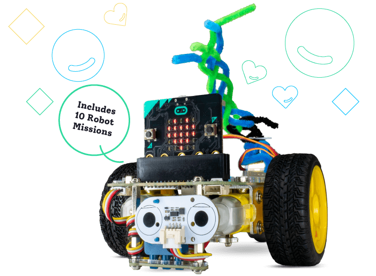 GiggleBox robot subscription includes extra robot parts and educational robot challenges