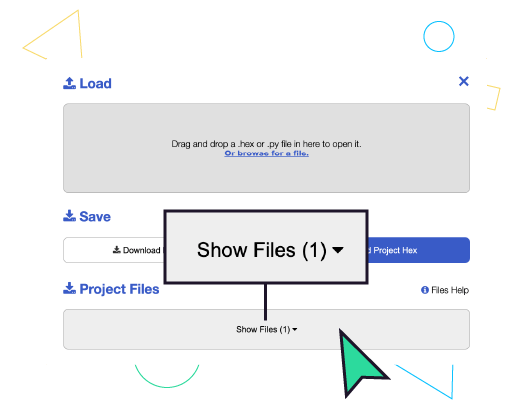 In the popup- click "Show Files"